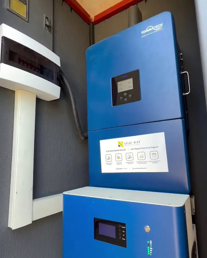 Belek güneş paneli sisteminde hibrit inverter ve LiFePO4 batarya örneği