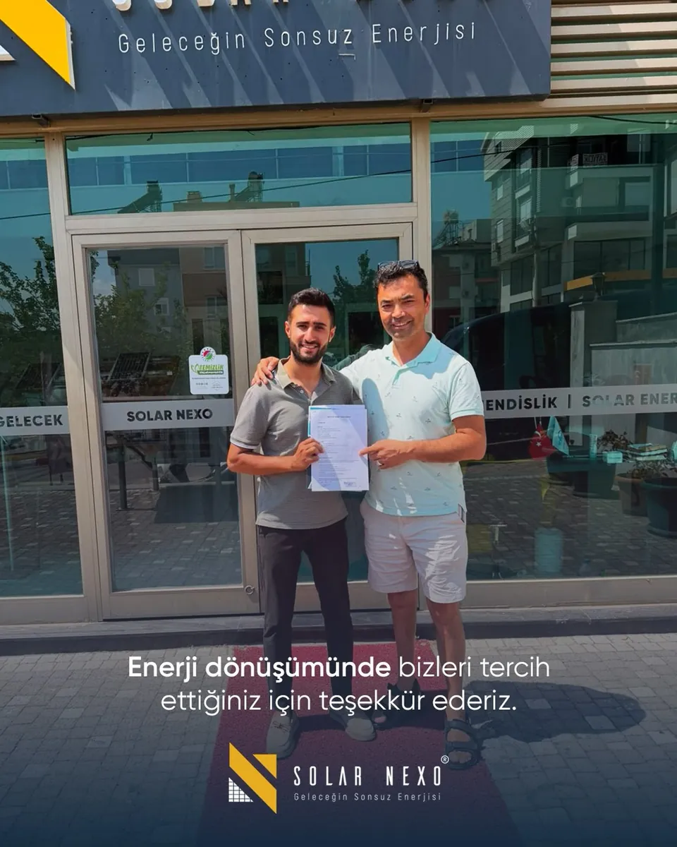 Solar Nexo ile sözleşme imzalayan müşteriler, güneş paneli KDV ve teklif görüşmesi