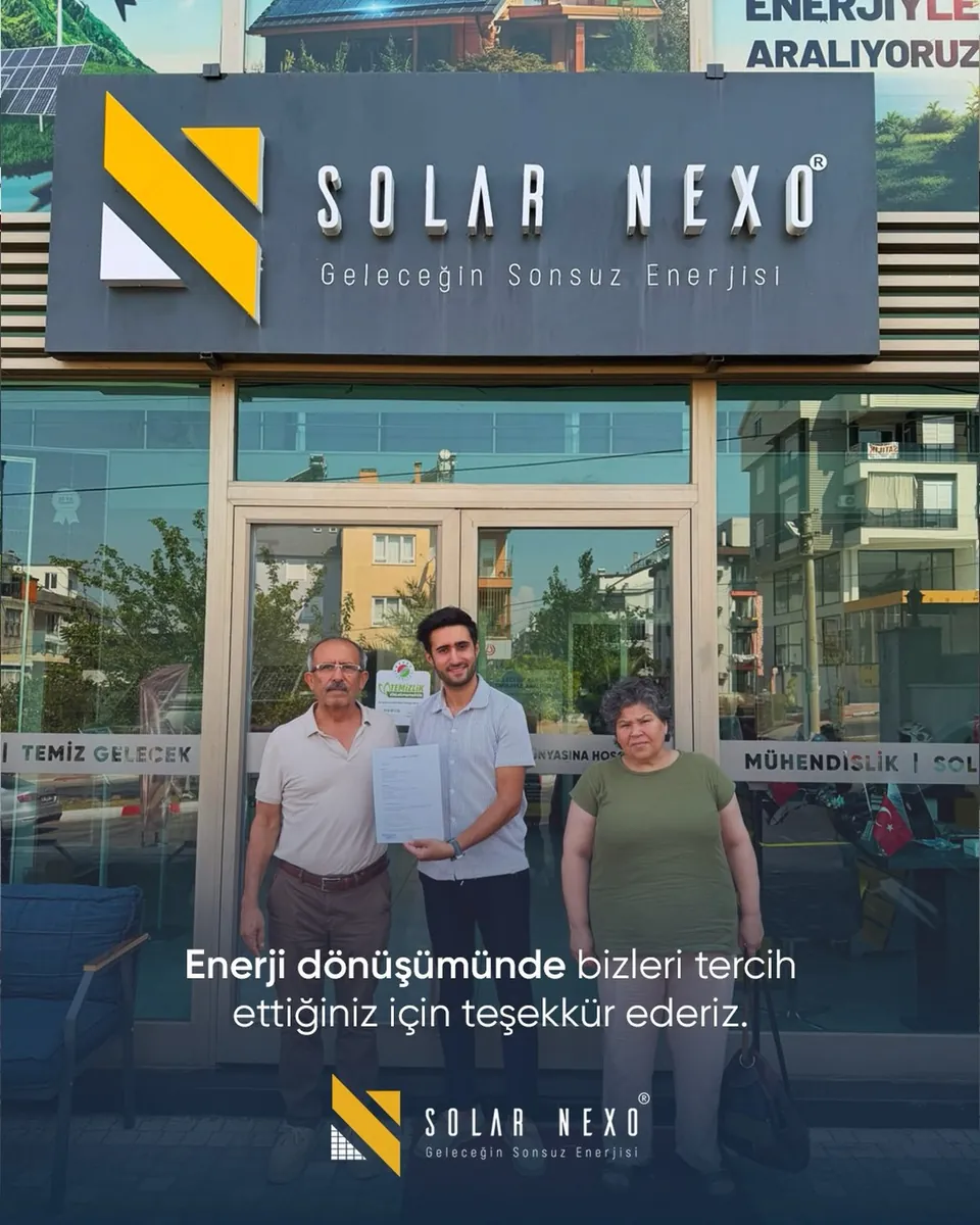 Signing a contract with a customer after comparing solar quotes in Antalya
