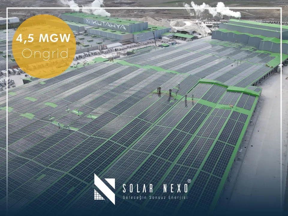 Antalya'da 4,5 MW ongrid sanayi çatısında fabrika GES kurulumu
