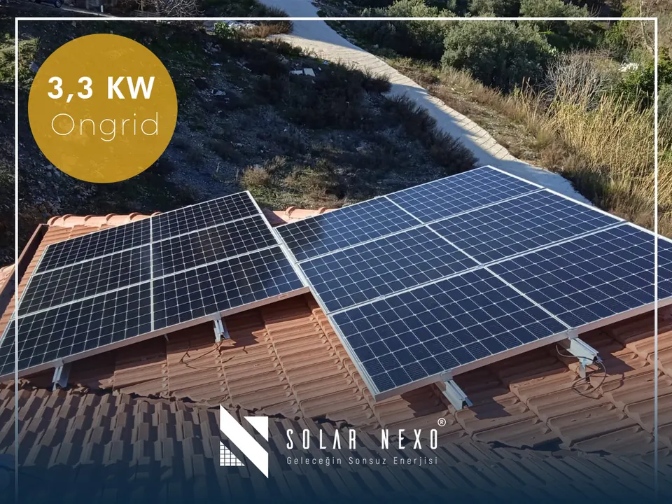 On a tile-roofed home the solar panel angle in Antalya is set by the roof pitch