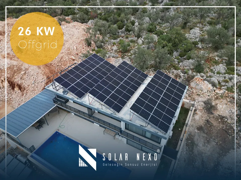Solar energy project in Antalya: 26 kW Off-grid Solar Energy System